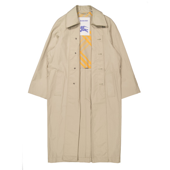 Burberry Bradford Car Coat Gabardine Long Coat, Brand Size 50 US
