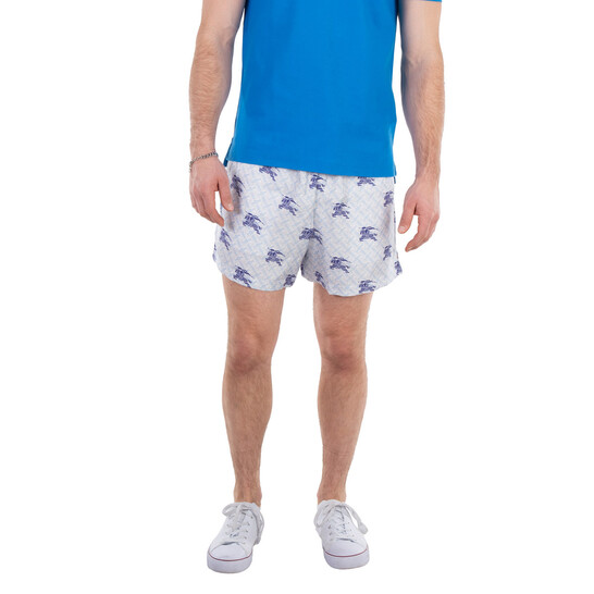 Burberry Brandon Ekd Tb-Monogram Silk Shorts, Size X-Small 8072076