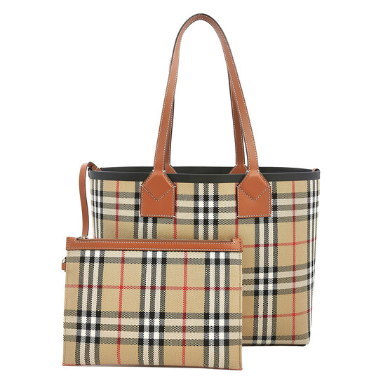 Burberry Brown / Black Heritage London Checked Tote 8066163