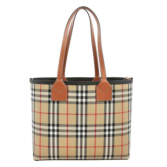 Burberry Brown / Black Heritage London Checked Tote 8066163