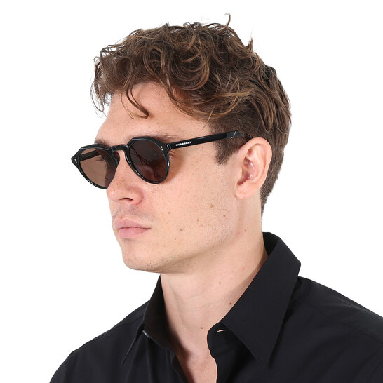 サングラス Burberry Sunglasses BE4280 3001/73 Unisex Retro Round Burberry™ BE4280 Round Sunglasses | EyeOns.com