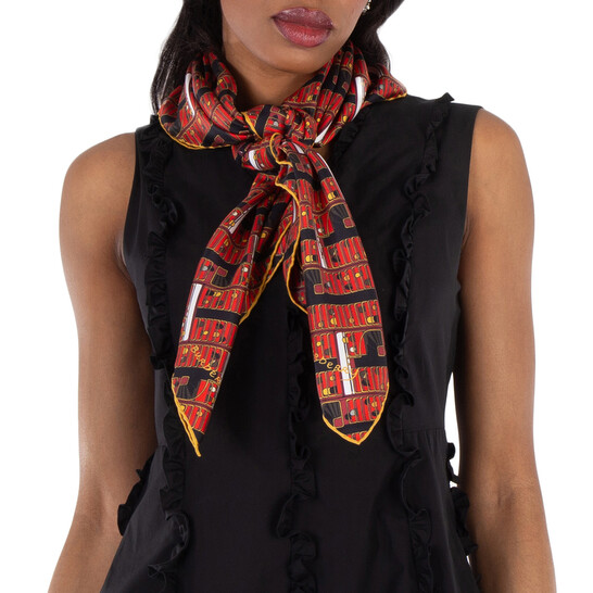 Burberry Bus Silk Scarf In Pillar 8093231 5045706911385