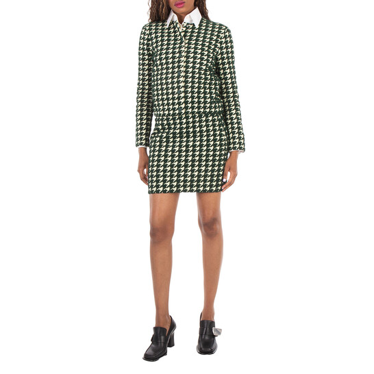Burberry Houndstooth Cotton-Blend Cardigan - 546x546 Image #2