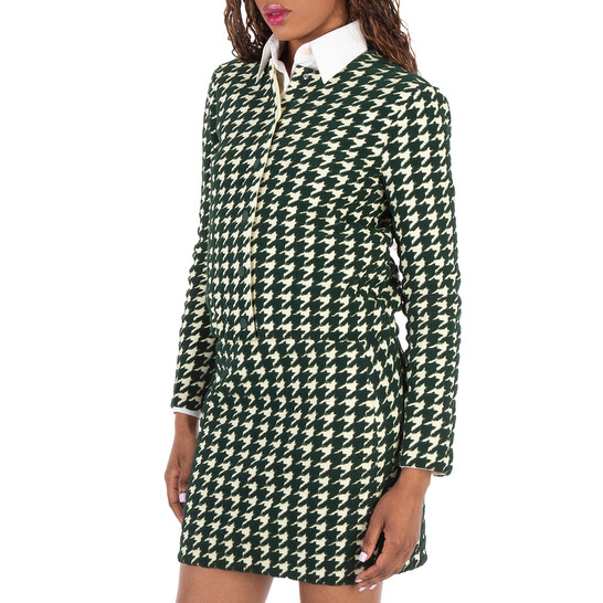 Burberry Houndstooth Cotton-Blend Cardigan - 546x546 Image #3