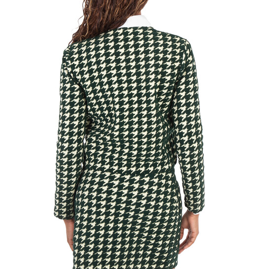 Burberry Houndstooth Cotton-Blend Cardigan - 546x546 Image #4