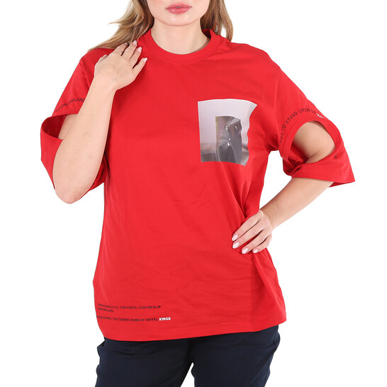 bright crimson color shirt