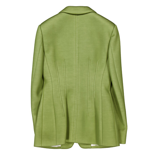 Burberry Cedar Green Double-faced Neoprene Tailored Jacket