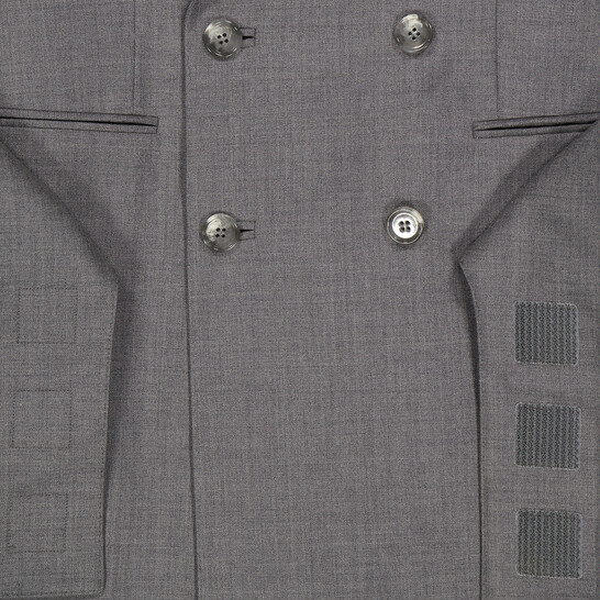 Burberry Charcoal Grey English Fit Wool Tailored Jacket With