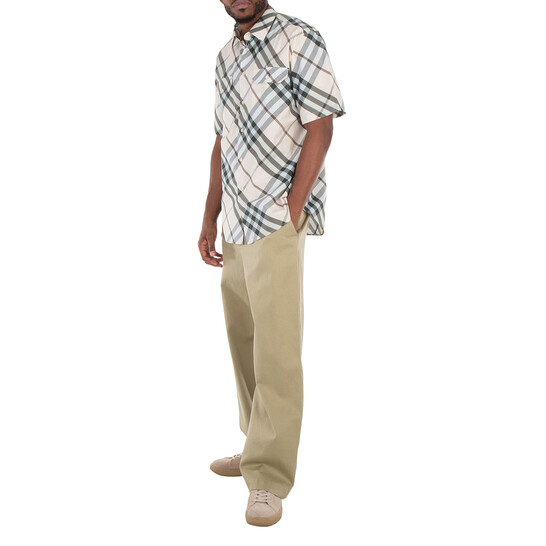 Burberry Check Cotton Shirt, Size X-Small 8087325 - Clothing