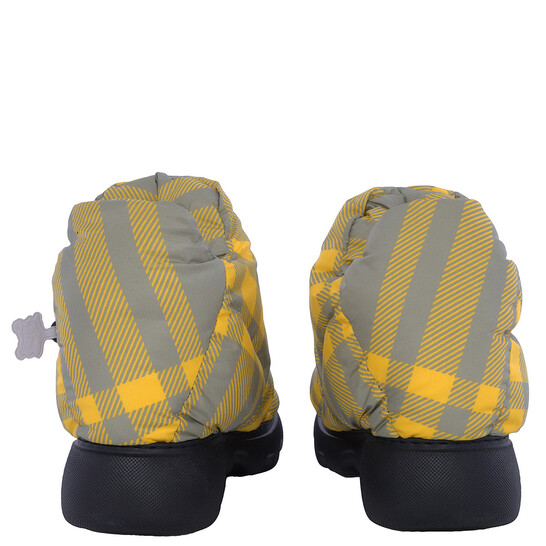 Burberry Check Drawstring Pillow Padded Snow Boots, Brand