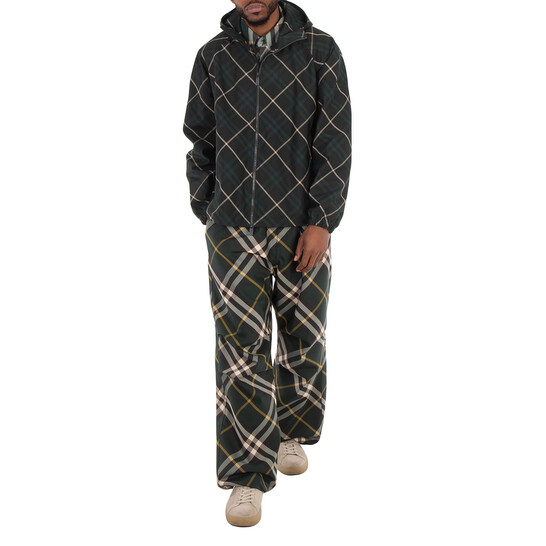 BURBERRY ジップアップジャケット Burberry Check Hooded Zip-Up Jacket, Size Large 8090299