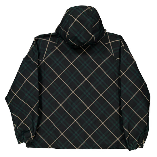 Burberry Check Hooded Zip-Up Jacket, Size Large 8090299