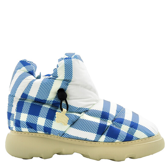 Burberry Check Pillow Drawstring Boots, Brand Size 43 US Size 10
