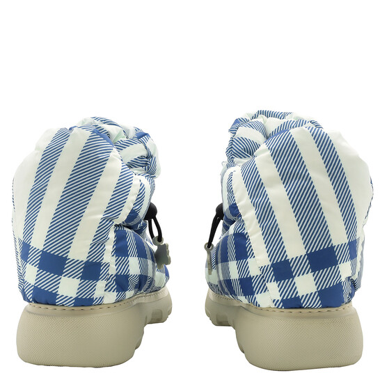Burberry Check Pillow Drawstring Boots, Brand Size 43 US Size 10