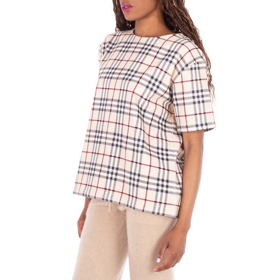 Burberry Check Willesden T-Shirt, Size Medium 8074186