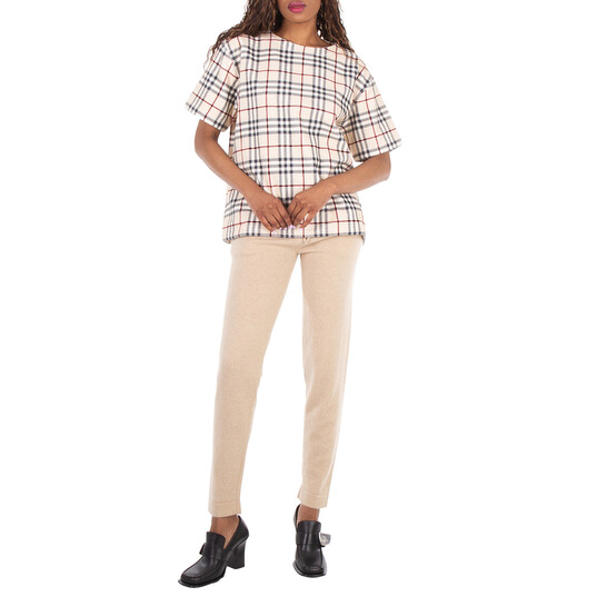 Burberry Check Willesden T-Shirt, Size Medium 8074186