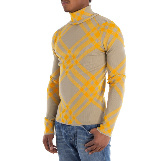 Burberry Checked Wool-Blend Jumper, Size Small 8077465 - Clothing