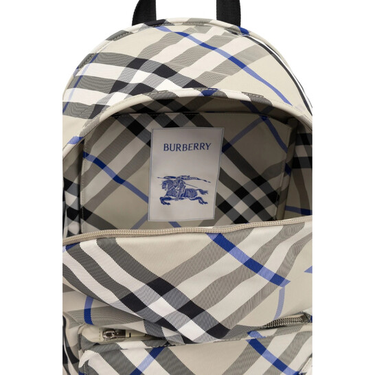 Burberry Check-Printed Zipped Polyamide Backpack 8085322