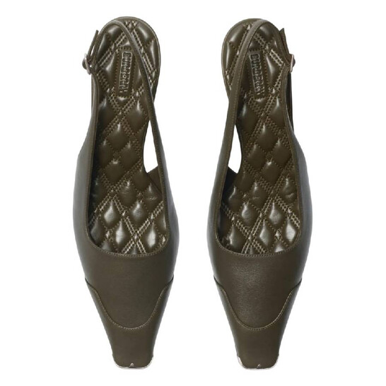 Burberry Chisel Buckle Fastening Leather Pumps, Brand Size