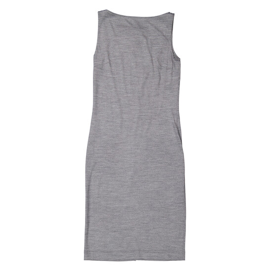 Burberry Cloud Grey Merino Wool Sleeveless Dress With