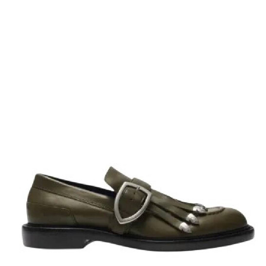 その他 Burberry 8071091 $790 NIB BURBERRY HACKNEY BEIGE CHECK WOOL PENNY LOAFERS