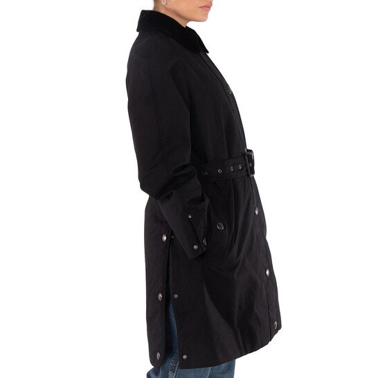 Burberry Cotton EKD Embroidered Waxed Coat, Brand Size 10