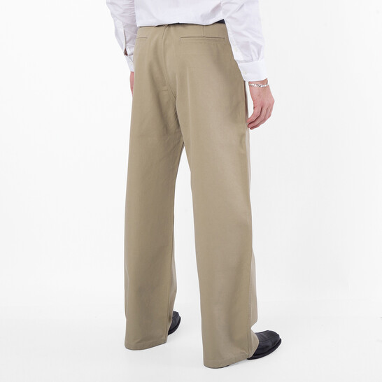 Burberry Cotton Wide-Leg Trousers, Size Large 8080649 Burberry Cotton Wide-Leg Trousers, Size Large 8080649