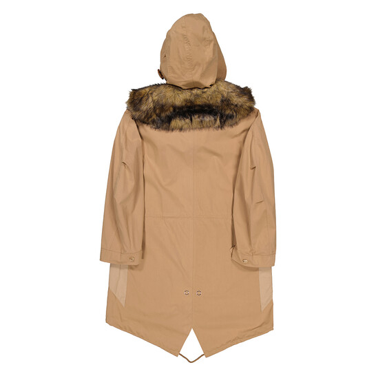 Burberry Cotton-twill Blend Parka Coat With Detachable Hood