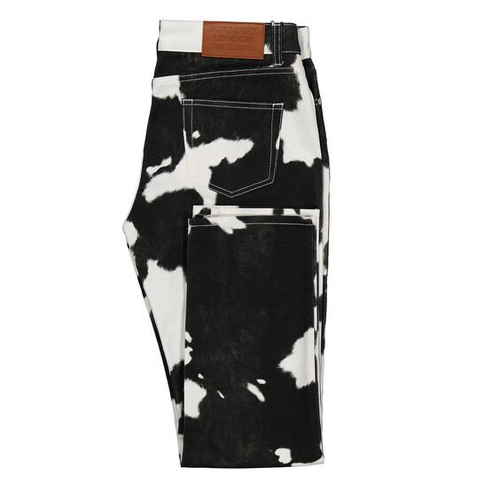 Burberry Cow Print Straight-fit Denim Jeans, Waist Size 25