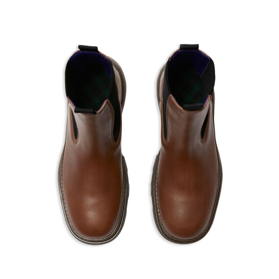 Burberry Creeper Leather Chelsea Boots, Brand Size 40 (US