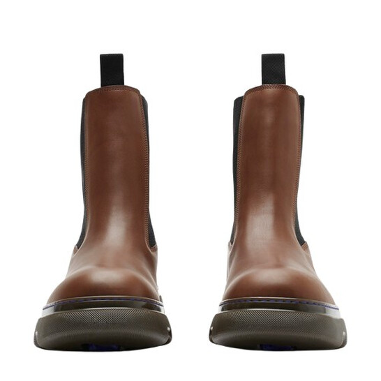 Burberry Creeper Leather Chelsea Boots, Brand Size 40 (US Size 7