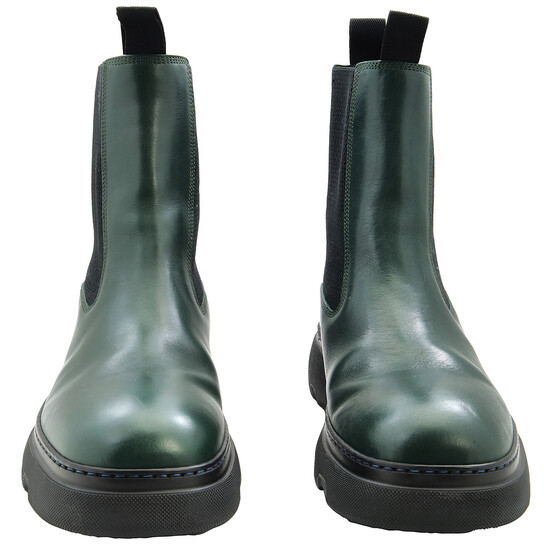 Burberry Creeper Leather Chelsea Boots, Brand Size 43 US Size 10