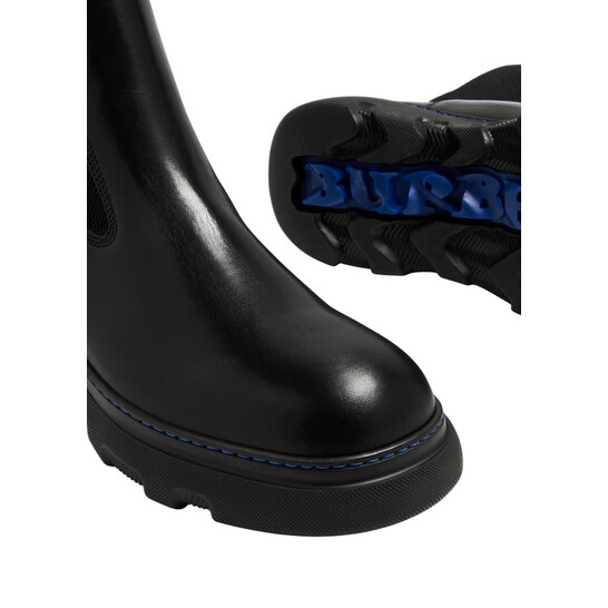 Burberry Creeper Leather Chelsea Boots, Brand Size 40 ( US Size 7