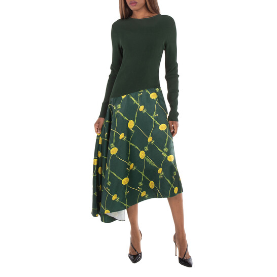 Burberry Dandelion Asymmetric-Skirt Dress, Brand Size 4 ( US Burberry Dandelion Asymmetric-Skirt Dress, Brand Size 4 ( US