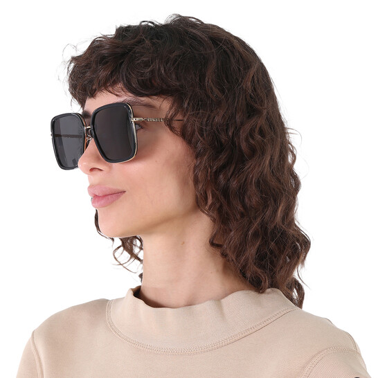 Burberry Dionne Dark Grey Butterfly Ladies Sunglasses