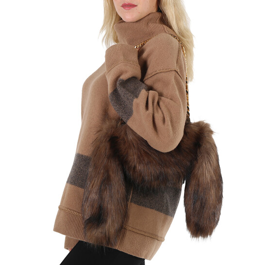 ショルダーバッグ・ポシェット BURBERRY Dark Brown Ladies Faux Fur Olympia Bag 8047019 Burberry Dark Brown Ladies Faux Fur Olympia Bag 8047019 | eBay