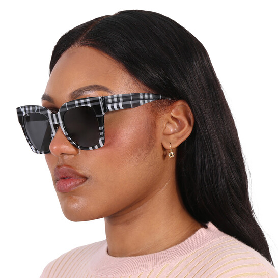 Burberry Kitty Dark Gray Square Ladies Sunglasses BE4364F