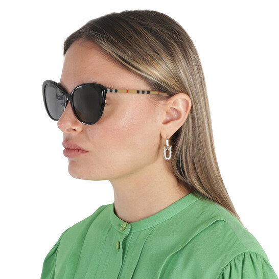 Burberry Dark Grey Cat Eye Ladies Sunglasses BE4407F 385387