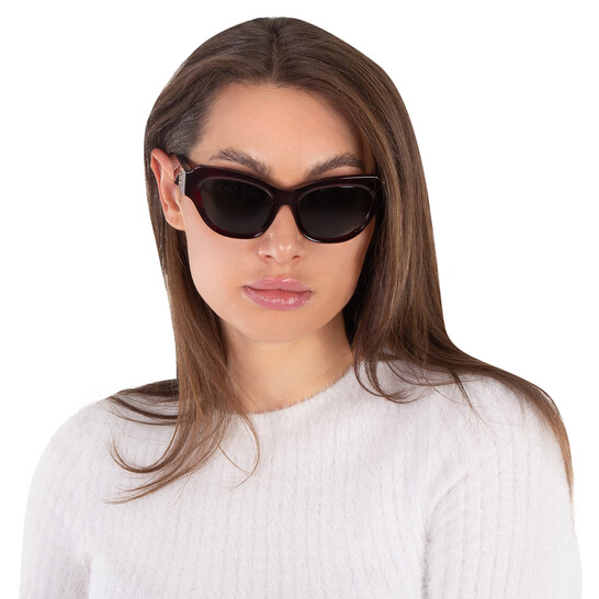 ● BURBERRY ● サングラス Cat Eye Dark Gre / Dark Grey 51mm Burberry Dark Grey Cat Eye Ladies Sunglasses BE4407F 385387