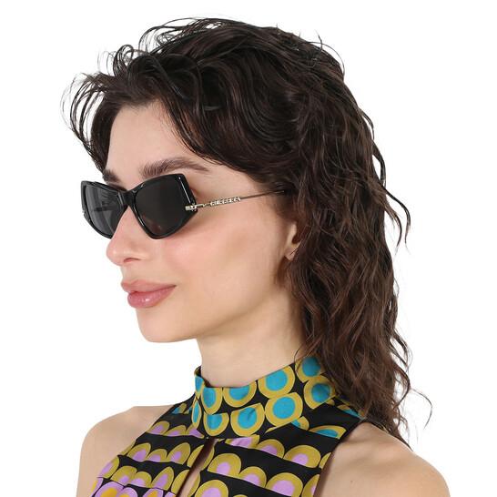 Burberry Dark Grey Irregular Ladies Sunglasses BE4408 300187  display picture 1