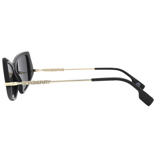 Black Burberry BE4408 Sunglasses - NEW Burberry Dark Grey Irregular Ladies Sunglasses BE4408 300187  main image 4