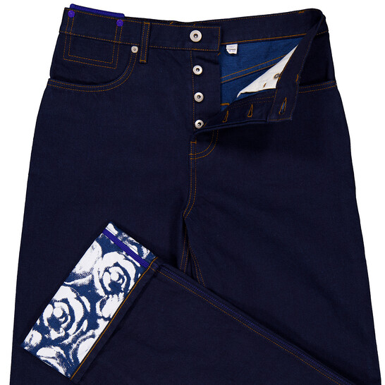 パンツ Burberry Flower Design Denim's Burberry Denim Rose Print Straight Leg Boyfriend Jeans, Waist Size