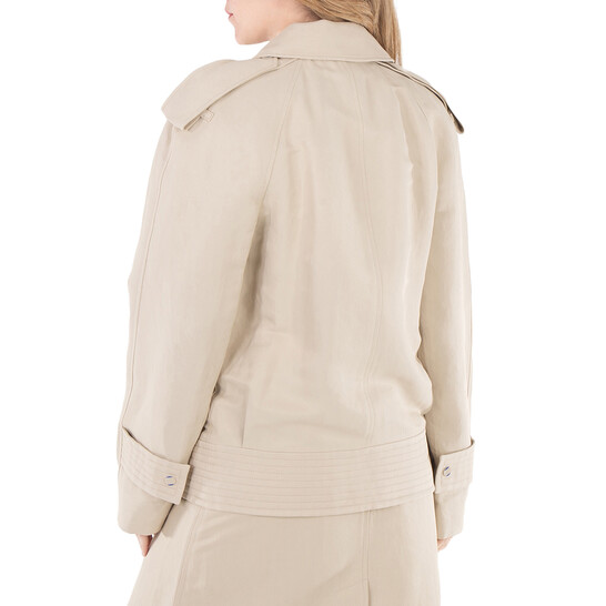 BURBERRY アイボリー ダブルブレストコート 140A Burberry Double-Breasted Canvas Trench Jacket, Brand Size 8