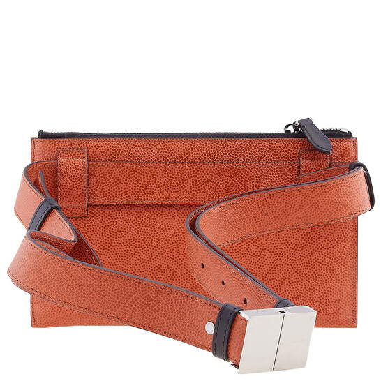 Brioni RPCC0LPCA269000 関税送料込 Burberry Earthy Orange Men's Olympia Location-Print Belt Bag