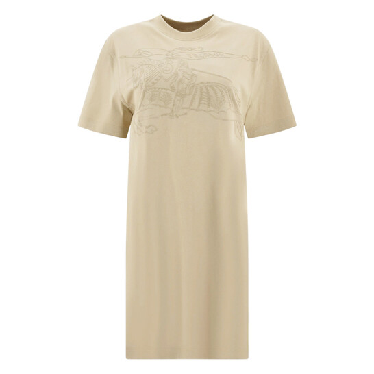 Burberry EKD Embroidered Cotton T-Shirt Dress, Size Small