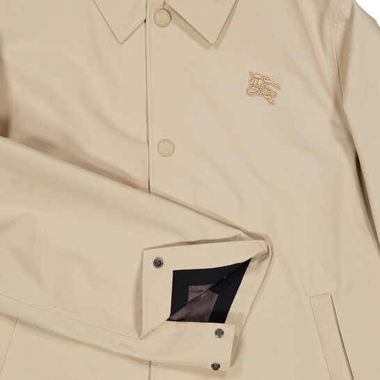 【BURBERRY】背面EKD刺繍 コットンブレンドジャケット Burberry EKD Logo Embroidered Shirt Jacket, Size XX-Large