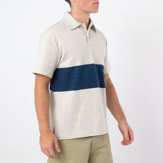Burberry EKD Striped Cotton Polo Shirt, Size Medium 8091883