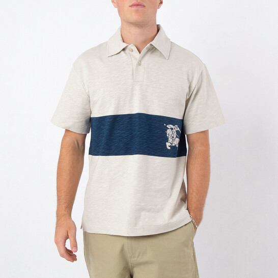 Burberry EKD Striped Cotton Polo Shirt, Size Medium 8091883