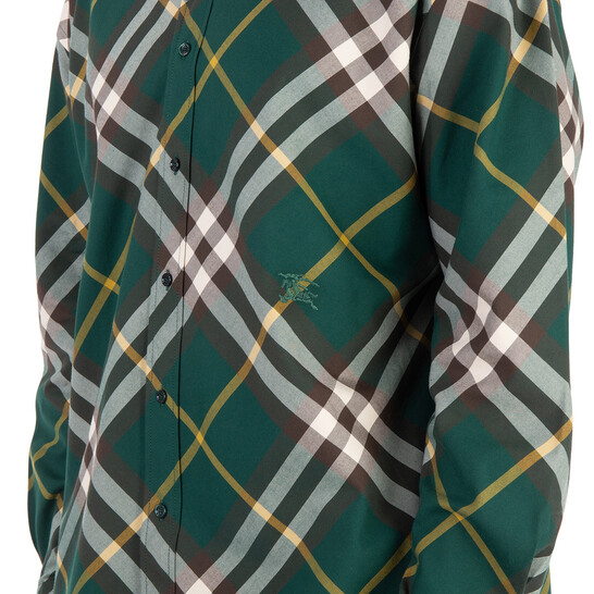 BURBERRY   シャツ　3Y Burberry Ekd-Embroidered Check Cotton Shirt, Size XX-Large