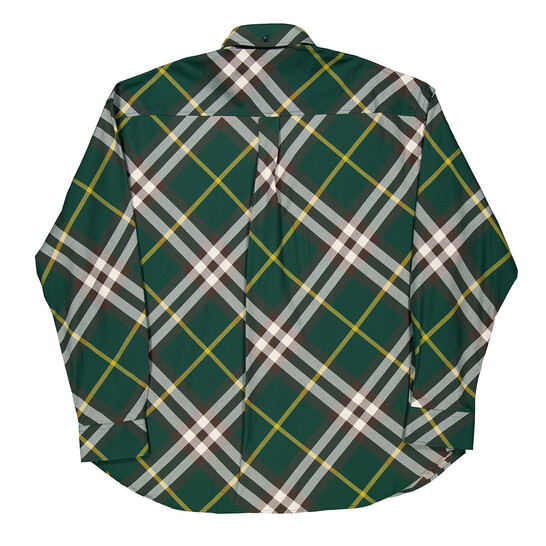 Burberry Ekd-Embroidered Check Cotton Shirt, Size XX-Large